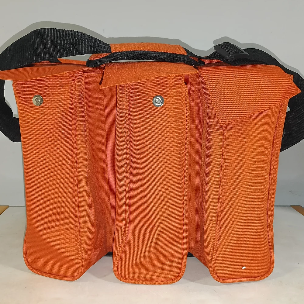 Eagle Good to Go Yarn & Craft Organizer Bag - Orange Canvas - Multi-Pocket.